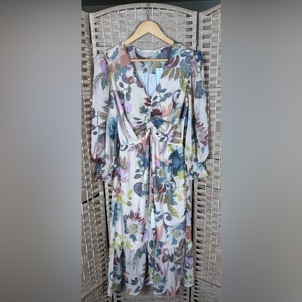 NWT Soft Surroundings Floral Print Maggie Dress - Size Large - Picture 2 of 11